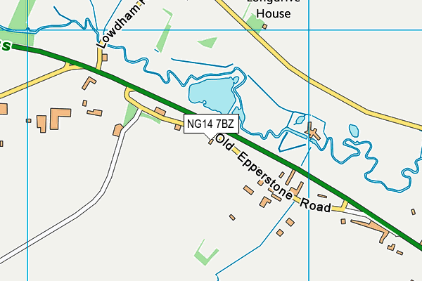 NG14 7BZ map - OS VectorMap District (Ordnance Survey)