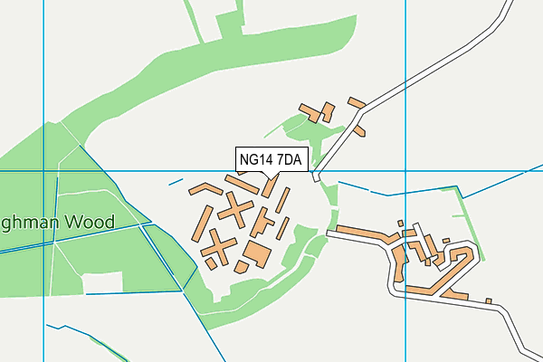 Hmp Lowdham Grange map (NG14 7DA) - OS VectorMap District (Ordnance Survey)