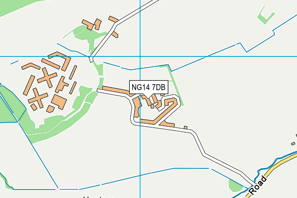 NG14 7DB map - OS VectorMap District (Ordnance Survey)