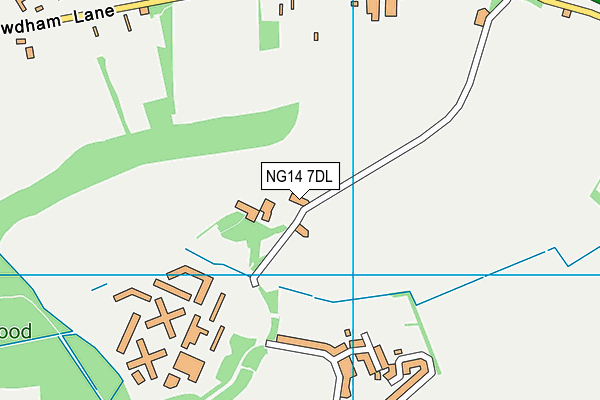 NG14 7DL map - OS VectorMap District (Ordnance Survey)
