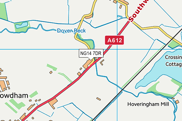 NG14 7DR map - OS VectorMap District (Ordnance Survey)