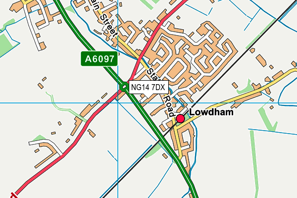 NG14 7DX map - OS VectorMap District (Ordnance Survey)