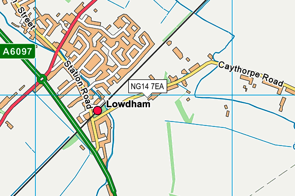 NG14 7EA map - OS VectorMap District (Ordnance Survey)