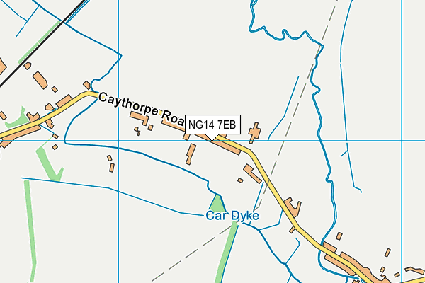 Caythorpe Cricket Club map (NG14 7EB) - OS VectorMap District (Ordnance Survey)