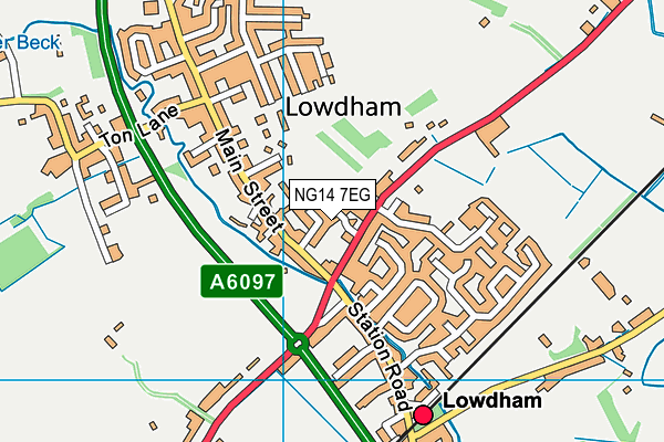 NG14 7EG map - OS VectorMap District (Ordnance Survey)