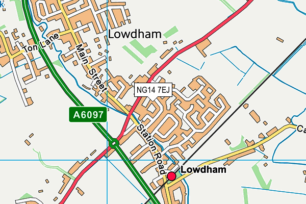NG14 7EJ map - OS VectorMap District (Ordnance Survey)