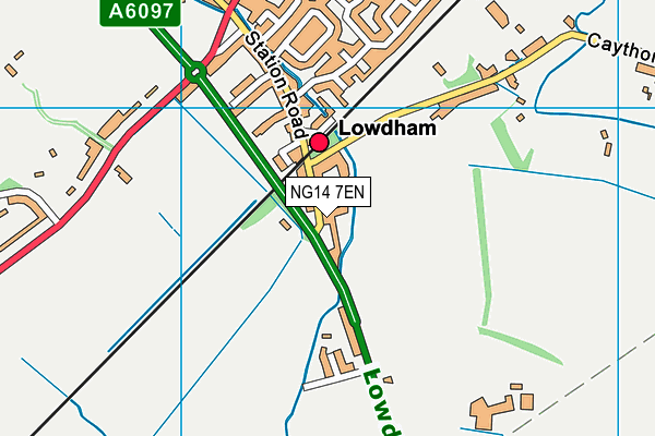 NG14 7EN map - OS VectorMap District (Ordnance Survey)