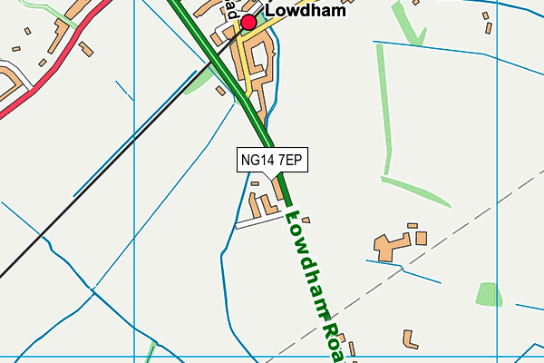 NG14 7EP map - OS VectorMap District (Ordnance Survey)