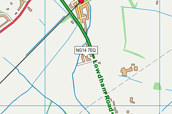 NG14 7EQ map - OS VectorMap District (Ordnance Survey)
