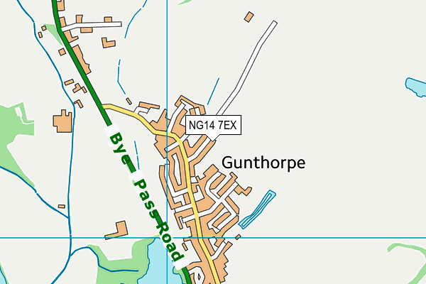 NG14 7EX map - OS VectorMap District (Ordnance Survey)