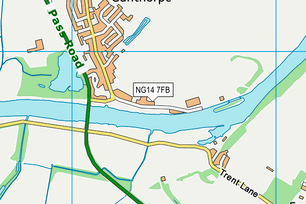 NG14 7FB map - OS VectorMap District (Ordnance Survey)