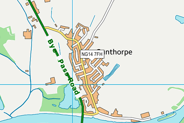 NG14 7FH map - OS VectorMap District (Ordnance Survey)