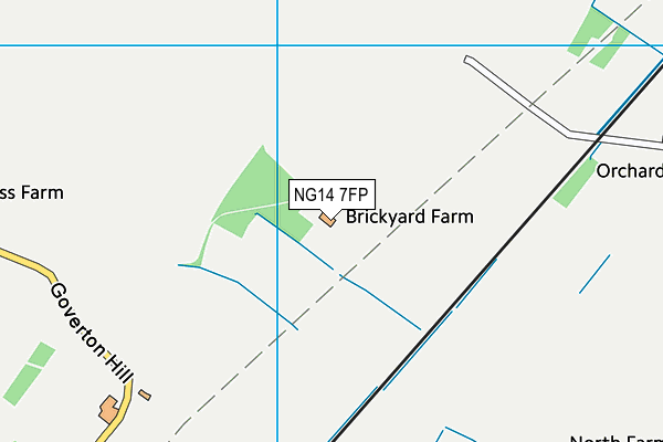 NG14 7FP map - OS VectorMap District (Ordnance Survey)