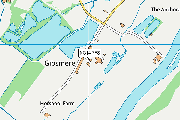 NG14 7FS map - OS VectorMap District (Ordnance Survey)