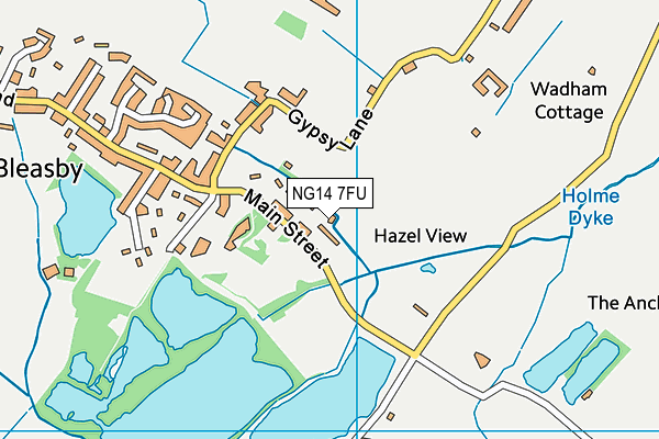 NG14 7FU map - OS VectorMap District (Ordnance Survey)