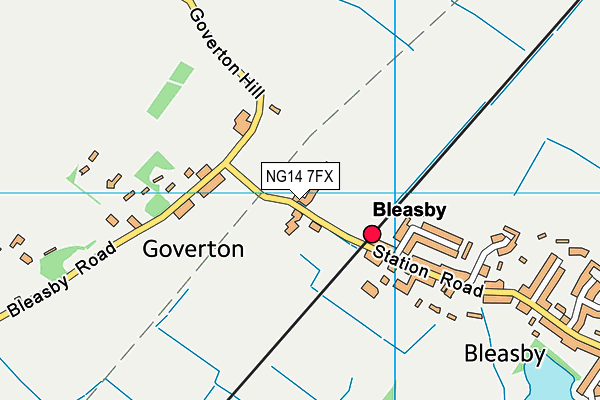 NG14 7FX map - OS VectorMap District (Ordnance Survey)