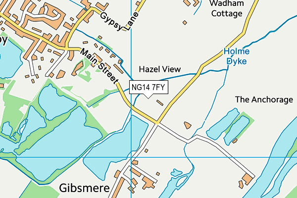 NG14 7FY map - OS VectorMap District (Ordnance Survey)