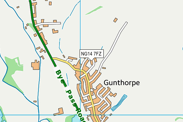 NG14 7FZ map - OS VectorMap District (Ordnance Survey)