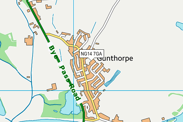 NG14 7GA map - OS VectorMap District (Ordnance Survey)