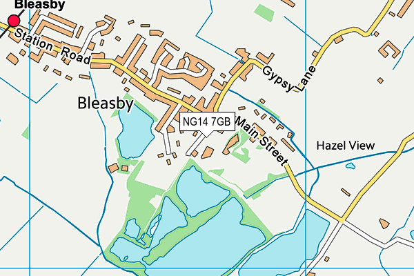 NG14 7GB map - OS VectorMap District (Ordnance Survey)