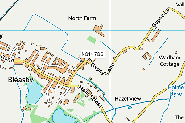 NG14 7GG map - OS VectorMap District (Ordnance Survey)
