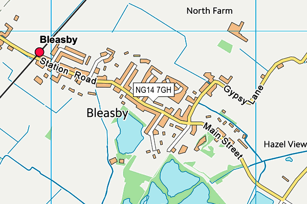 NG14 7GH map - OS VectorMap District (Ordnance Survey)