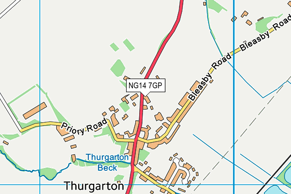 NG14 7GP map - OS VectorMap District (Ordnance Survey)