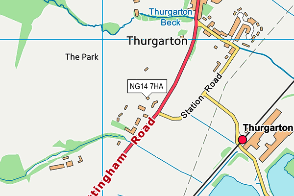 NG14 7HA map - OS VectorMap District (Ordnance Survey)