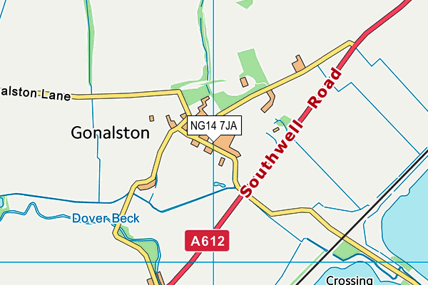 NG14 7JA map - OS VectorMap District (Ordnance Survey)