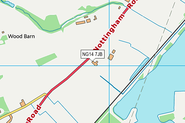 NG14 7JB map - OS VectorMap District (Ordnance Survey)