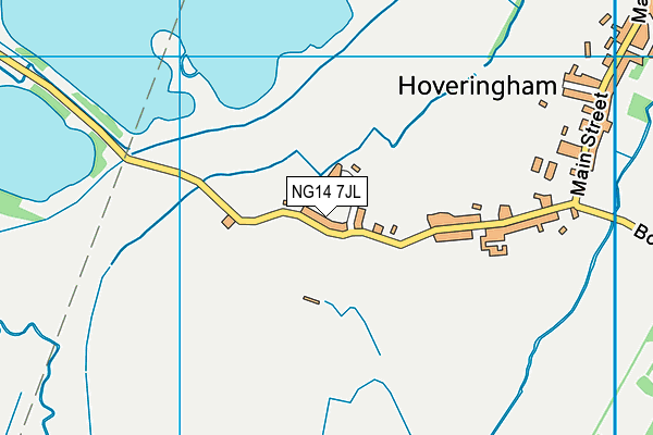 NG14 7JL map - OS VectorMap District (Ordnance Survey)