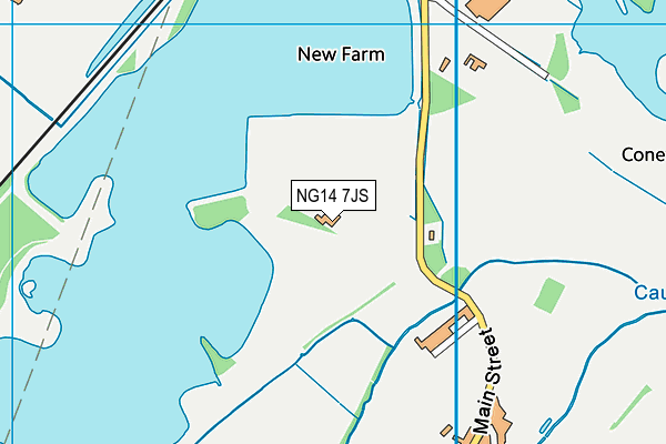 NG14 7JS map - OS VectorMap District (Ordnance Survey)