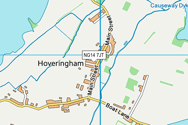 NG14 7JT map - OS VectorMap District (Ordnance Survey)