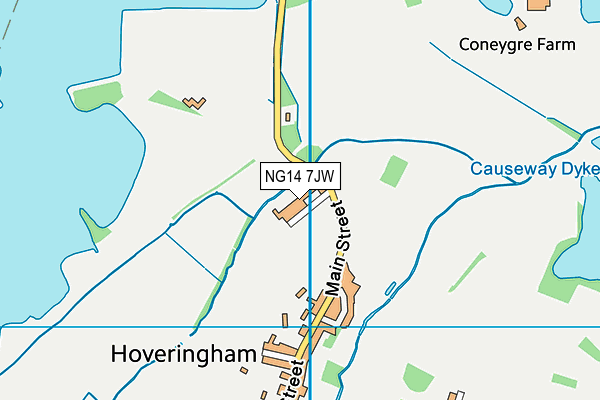 NG14 7JW map - OS VectorMap District (Ordnance Survey)