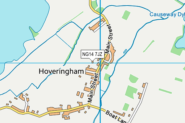 NG14 7JZ map - OS VectorMap District (Ordnance Survey)