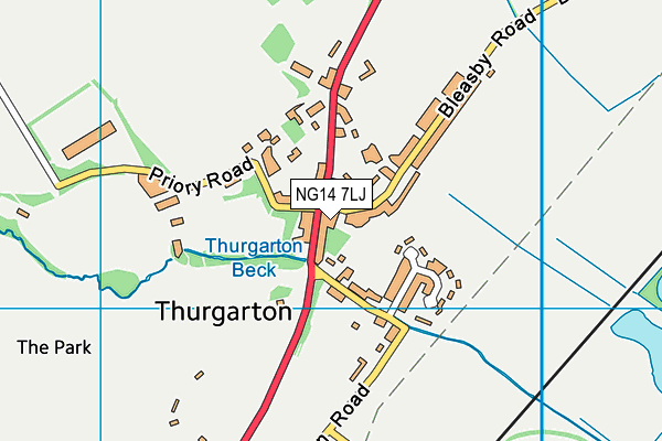 NG14 7LJ map - OS VectorMap District (Ordnance Survey)