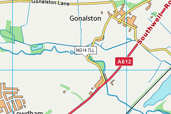 NG14 7LL map - OS VectorMap District (Ordnance Survey)