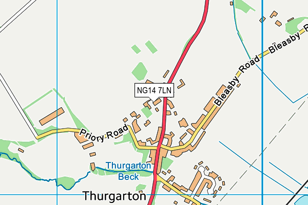 NG14 7LN map - OS VectorMap District (Ordnance Survey)