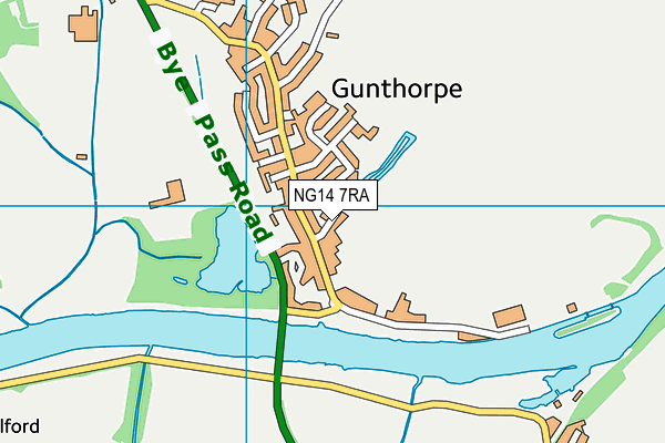 NG14 7RA map - OS VectorMap District (Ordnance Survey)