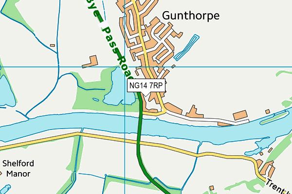 NG14 7RP map - OS VectorMap District (Ordnance Survey)