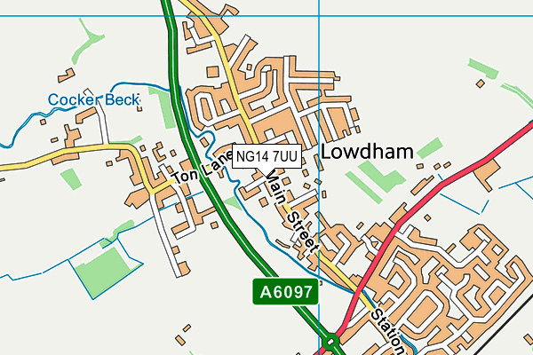 NG14 7UU map - OS VectorMap District (Ordnance Survey)