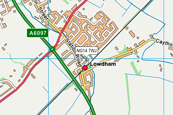 NG14 7WJ map - OS VectorMap District (Ordnance Survey)