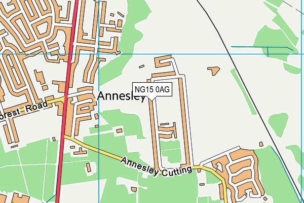 NG15 0AG map - OS VectorMap District (Ordnance Survey)