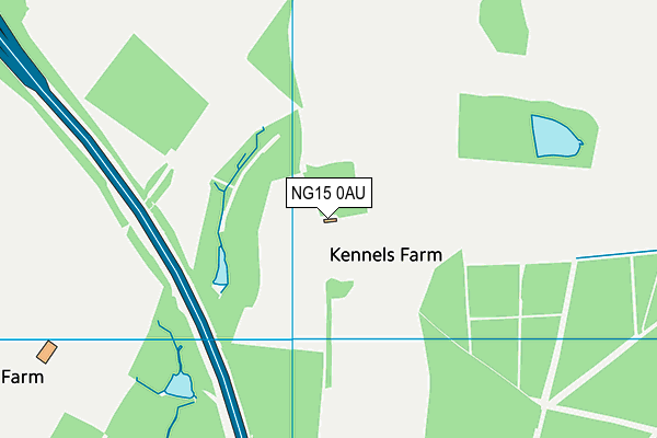 NG15 0AU map - OS VectorMap District (Ordnance Survey)