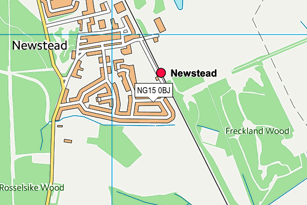 NG15 0BJ map - OS VectorMap District (Ordnance Survey)