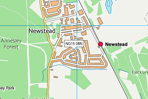 NG15 0BN map - OS VectorMap District (Ordnance Survey)