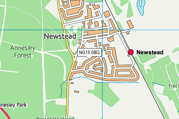 NG15 0BQ map - OS VectorMap District (Ordnance Survey)