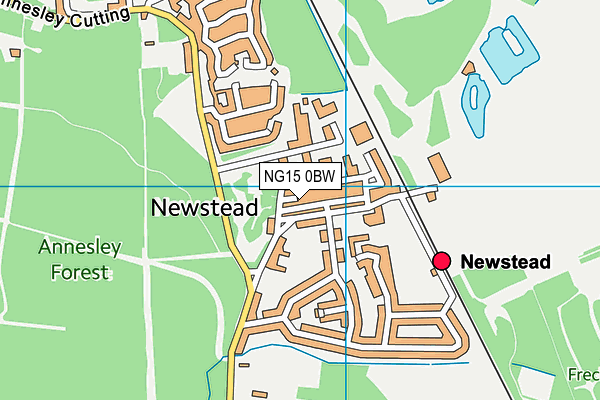 NG15 0BW map - OS VectorMap District (Ordnance Survey)