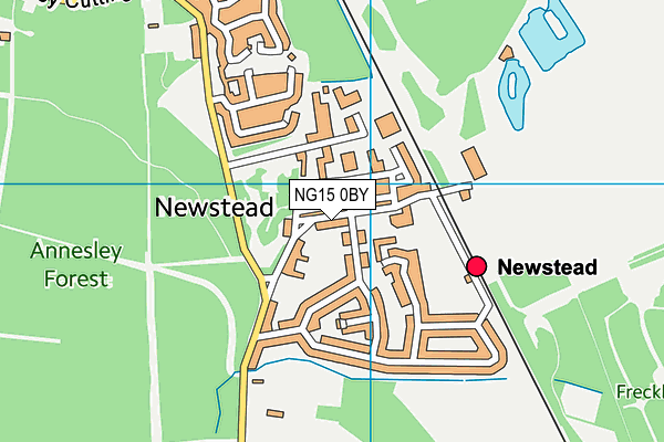 NG15 0BY map - OS VectorMap District (Ordnance Survey)