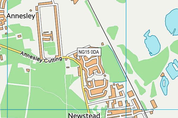 NG15 0DA map - OS VectorMap District (Ordnance Survey)